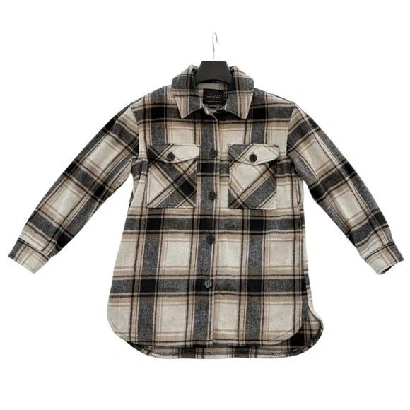 Sanctuary Folsom Plaid Shacket Jacket Small Evereve - Like New - Picture 2 of 6